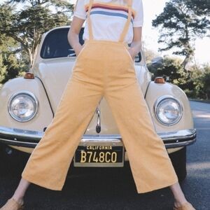 Free People x Camp Collection Tiny Dancer Corduroy Overalls  Size S